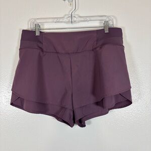 Marika Mauve Athletic Skort Size L High Rise Performance Shorts Skirt Overlay